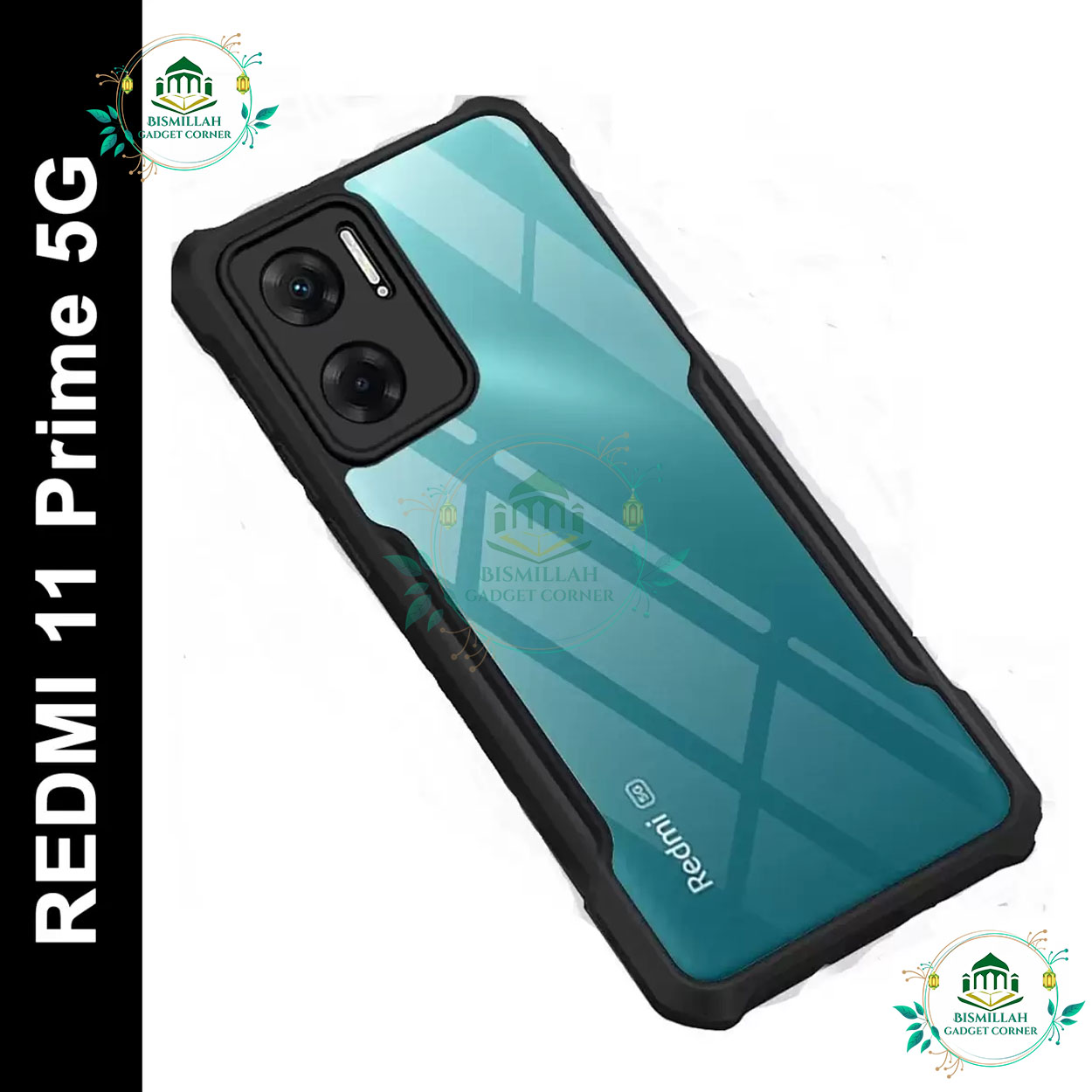 Picture of Xundd Back Cover for Xiaomi Redmi 11 Prime 5G Transparent Hybrid Hard PC Back Bumper