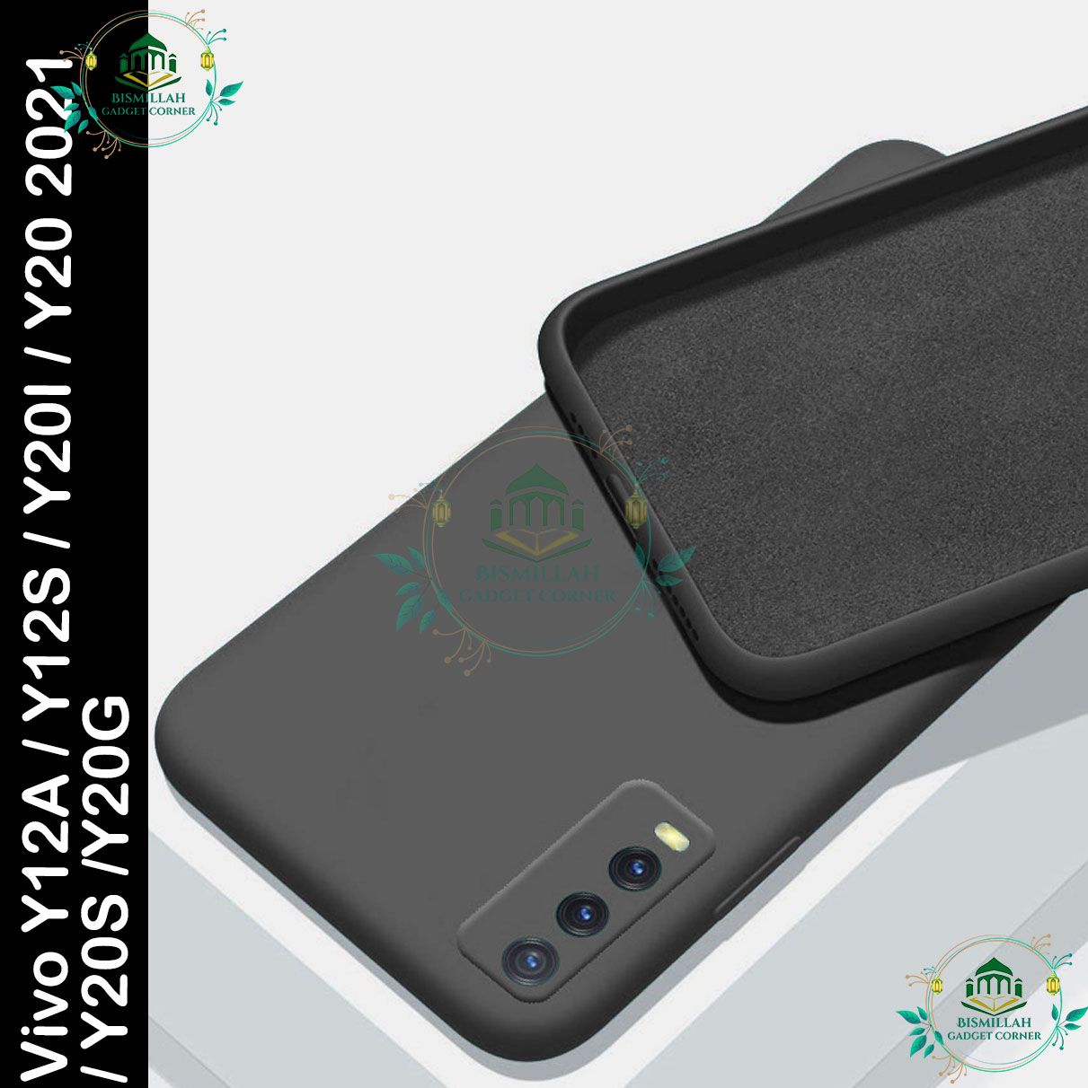Picture of Premium Liquid Silicone Phone case for Vivo Y12A / Vivo Y12S / Vivo Y20i / Vivo Y20 2021 / Vivo Y20S / Vivo Y20G Liquid Silicon Mobile Back Case Soft Silicone Phone Cover