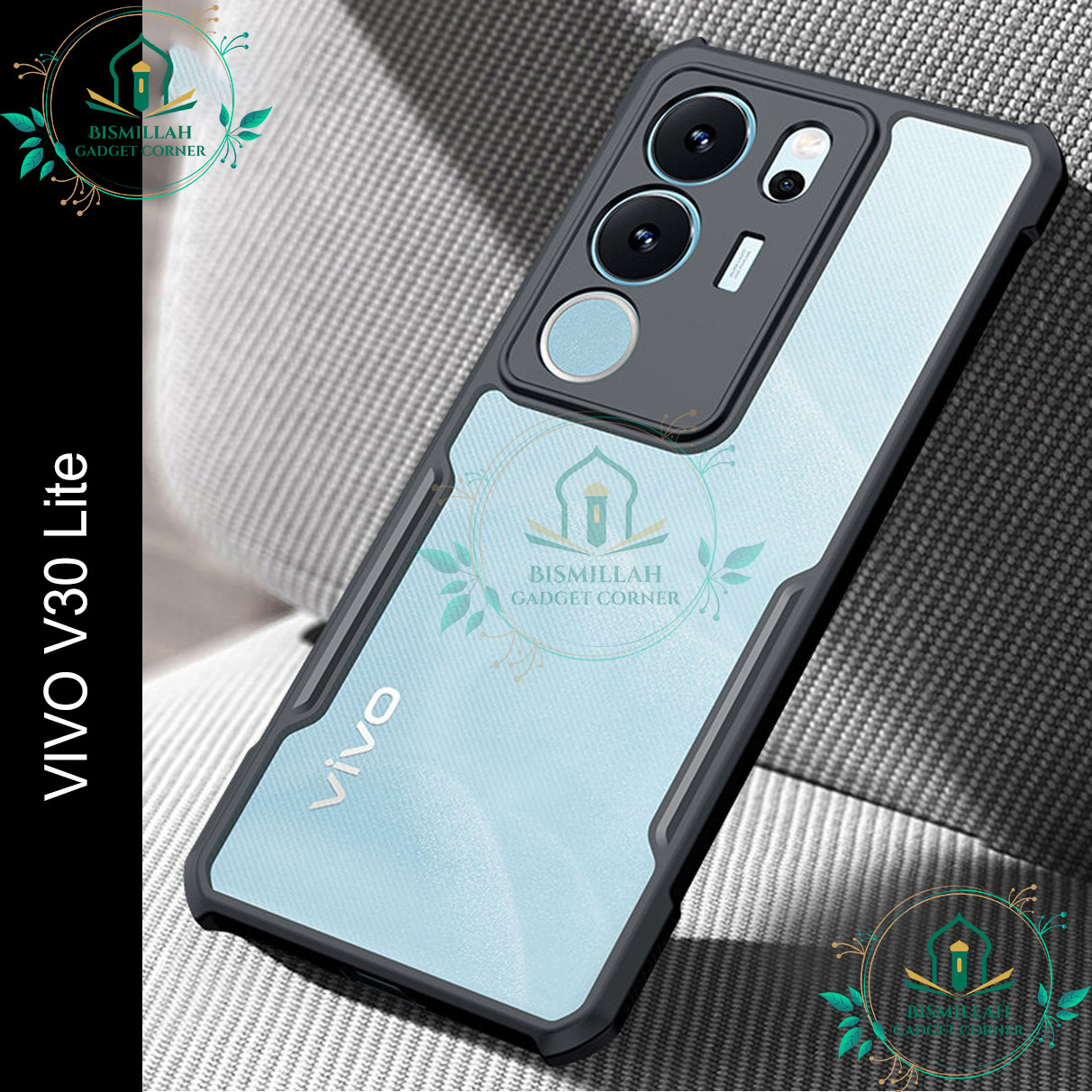 Picture of Xundd Back Cover for vivo V30 Lite 5G Transparent Hybrid Hard PC Back Bumper