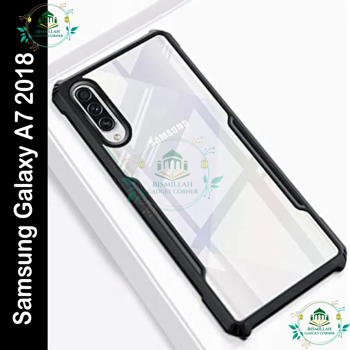 Picture of Xundd Back Cover for Samsung Galaxy A7 2018 Transparent Hybrid Hard PC Back Bumper