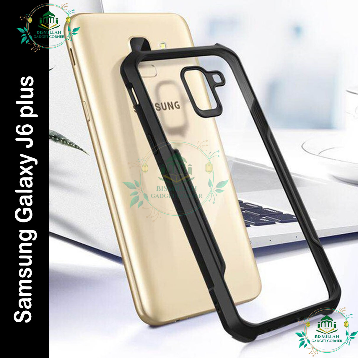 Picture of Xundd Back Cover for Samsung Galaxy J6 Plus / j6+ Transparent Hybrid Hard PC Back Bumper