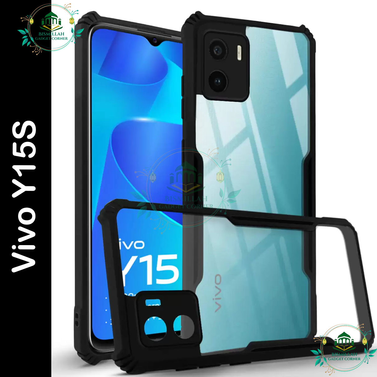 Picture of Xundd Back Cover for Vivo Y15S Transparent Hybrid Hard PC Back Bumper