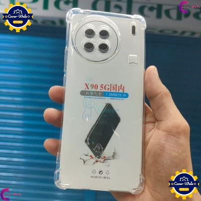 Picture of Transparent Back Clear Cover case + Xundd Protective Cover + Silicone Back Cover With Camera Protection Specially Designed For Vivo X90 5G Back Cover.