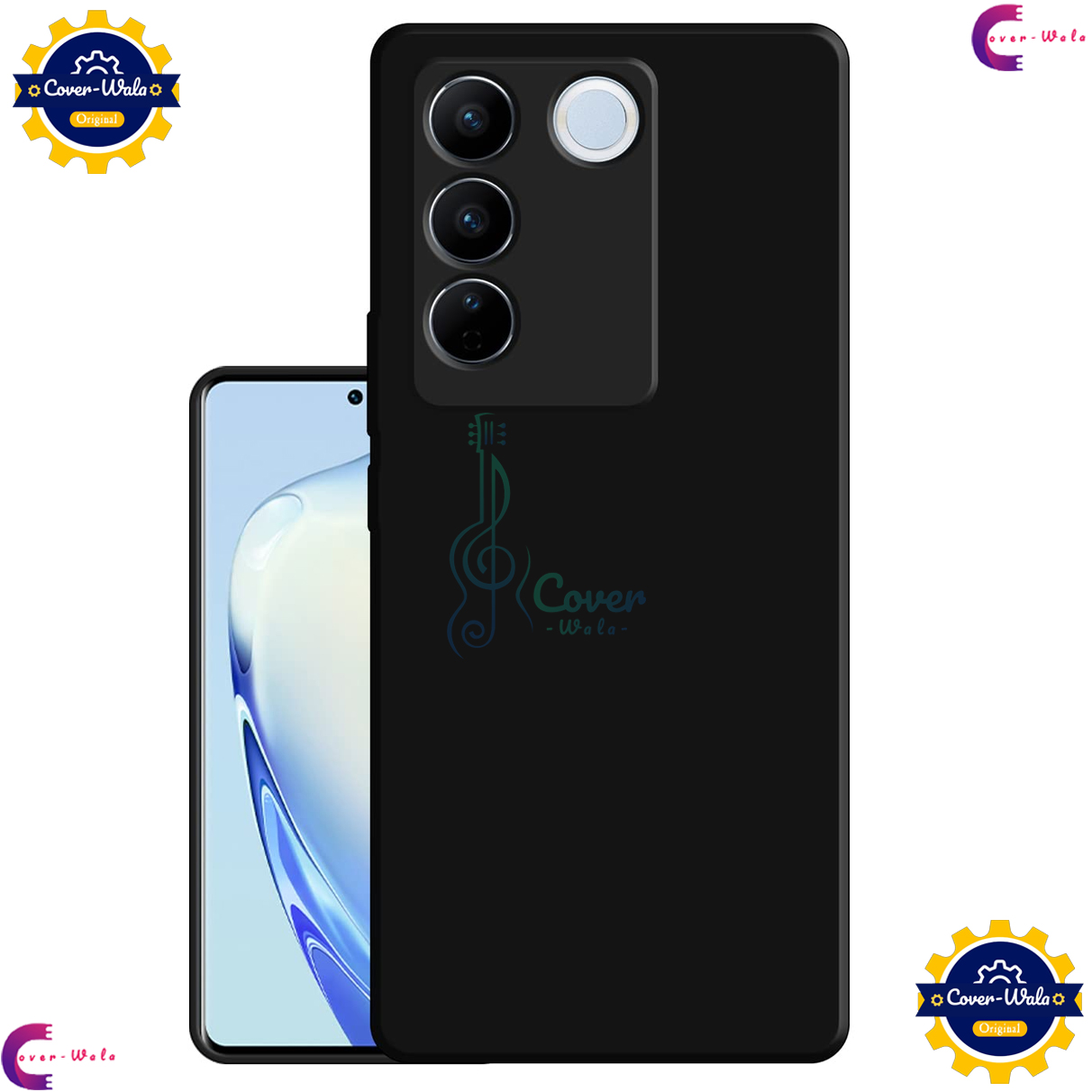 Picture of Transparent Back Clear Cover case + Xundd Protective Cover + Silicone Back Cover With Camera Protection Specially Designed For Vivo V27 5G / Vivo V27 Pro 5G Back Cover.