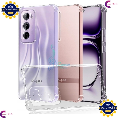 Picture of Transparent Back Clear Cover case + Xundd Protective Cover + Silicone Back Cover With Camera Protection Specially Designed For Oppo Reno 12 Pro 5G Back Cover.