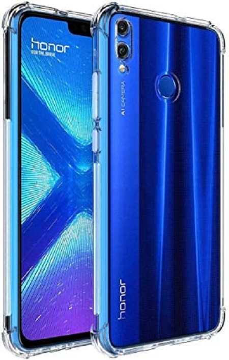 Picture of For honor 8x Premium Silicone Case Crystal Clear Soft TPU Ultra-Thin Transparent Flexible Protective Mobile Phone Back Cover