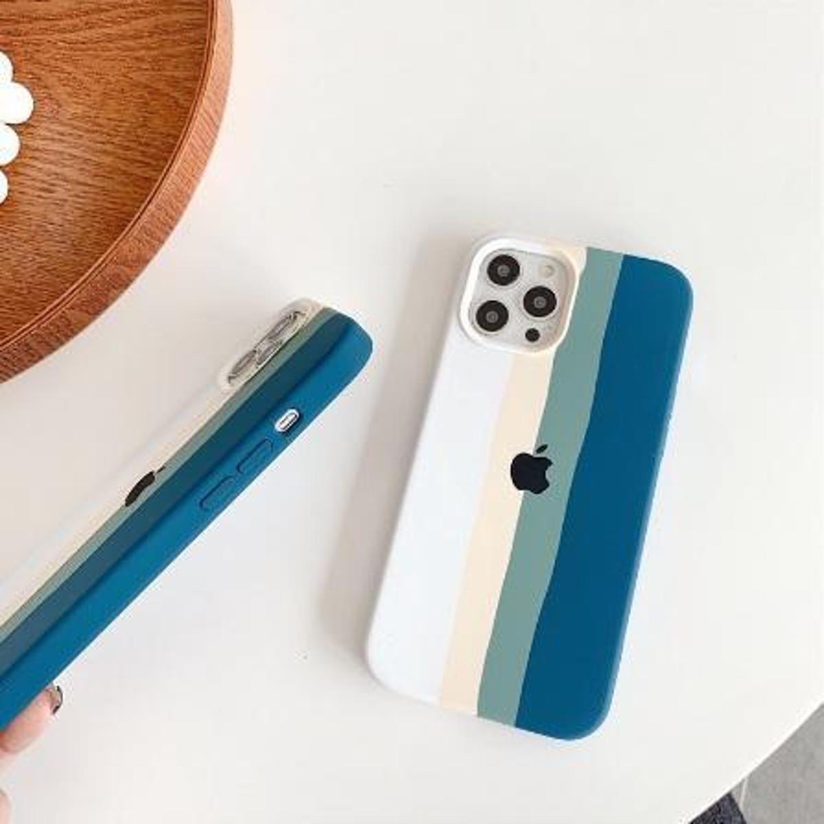 Picture of For Apple IPhone 11 Pro Luxury Rainbow Silicone Protect Back Cover Soft Case/cover
