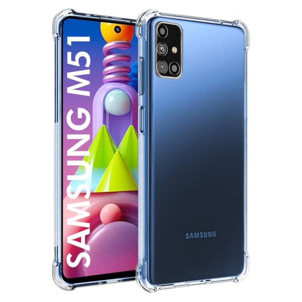 Picture of Samsung Galaxy M51 Soft TPU Back Cover Shockproof Silicone Bumper - Transparent
