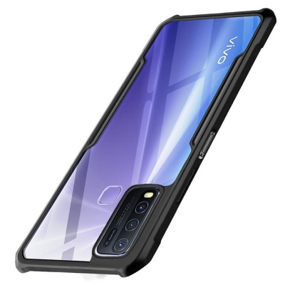 Picture of For Vivo Y / Vivo Y50 Edge-Reinforced Shockproof Cushion Back Clear Hybrid Transparent Hard Cover Casing