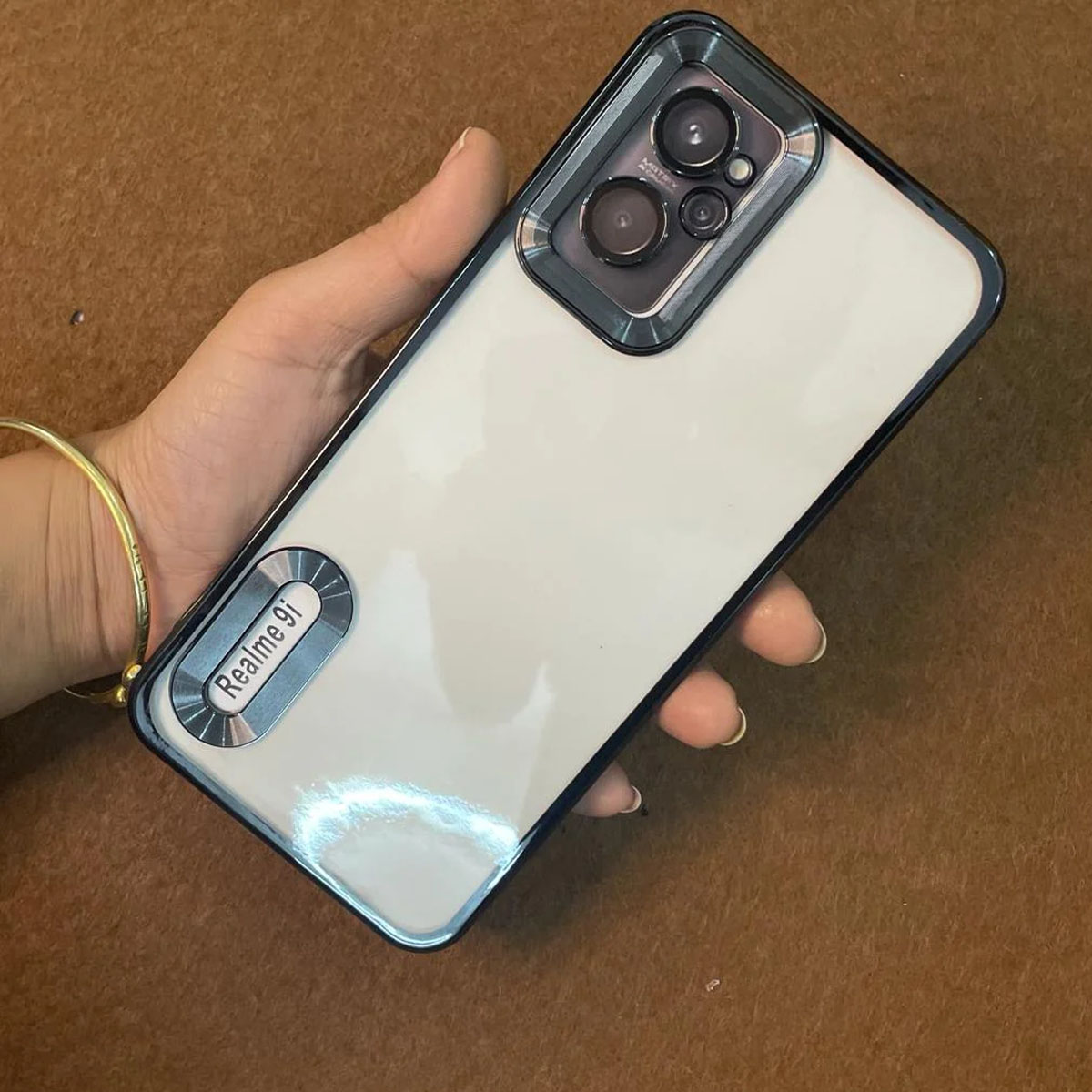 Picture of For Realme 9i Logo View with Camera Lens Protector Soft Slim CD Back Cover For Realme 9i Phone Case
