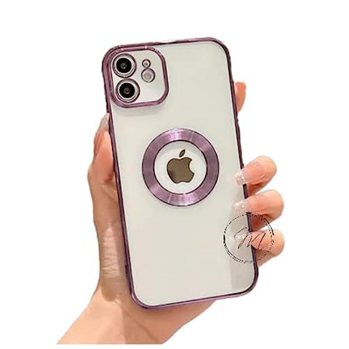 Picture of for Iphone 11 cover White Translucent Frosted Feel Color Borders Logo Hole With Camera Protection Clear Back Case