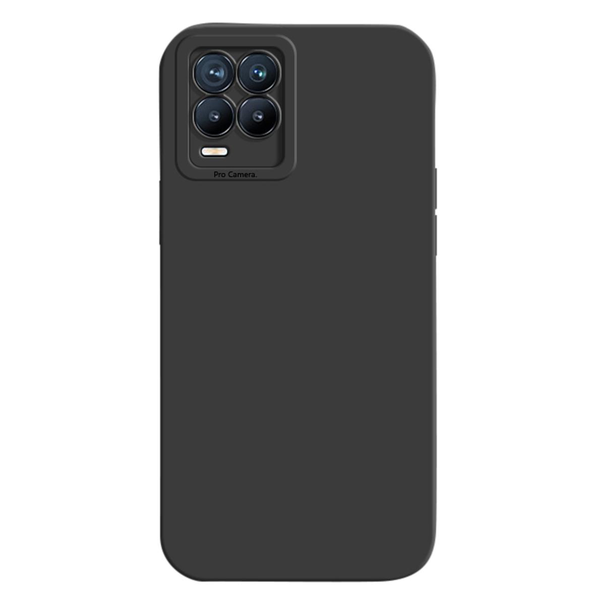 Picture of Realme 8 4G Premium Silicone Matte Soft Phone Case - Black (Back Case Cover For Smartphone)