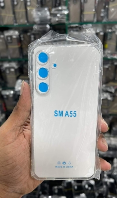 Picture of For Samsung Galaxy A55 5G Silicone Airbag cover Shockproof Transparent Protective Clear Back Cover TPU Case 7 Ratings