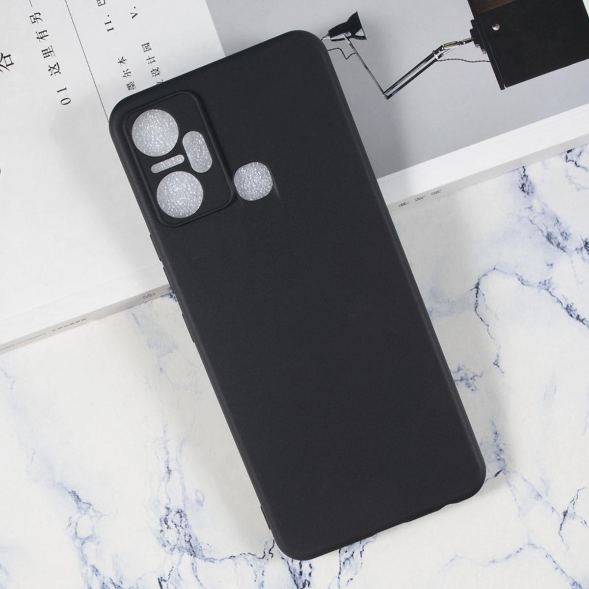 Picture of for Infinix Smart 6 Plus Back Cover Simple Candy Color Square Edge Liquid Silicone Phone Case