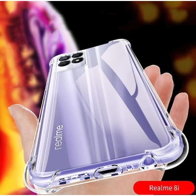 Picture of Realme Narzo 50 / Realme 8i Premium Silicone Case Crystal Clear Soft TPU Ultra-Thin Transparent Flexible Protective Mobile Phone Back Cover
