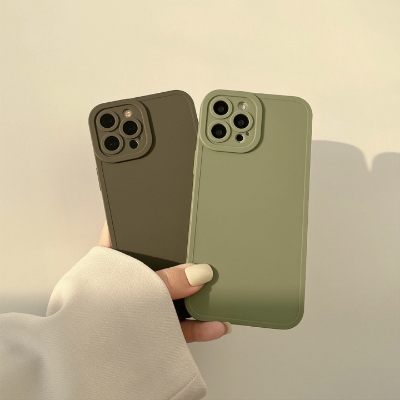 Picture of Solid Color Soft Silicone Cover Mobile Phone Protective Case