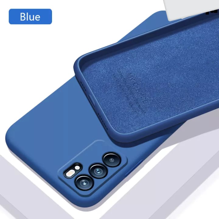 Picture of For Oppo Reno6 5G Liquid Silicone Soft Gel Rubber Shockproof Cover For Oppo Reno 6 5G Phone Case - Phone Back Cover