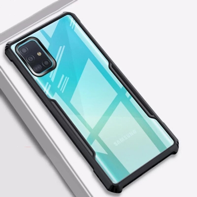 Picture of For Samsung Galaxy A51 4G/5G Shockproof TPU Bumper Hard Clear Acrylic Mobile Phone Case For Samsung A51 Back Cover