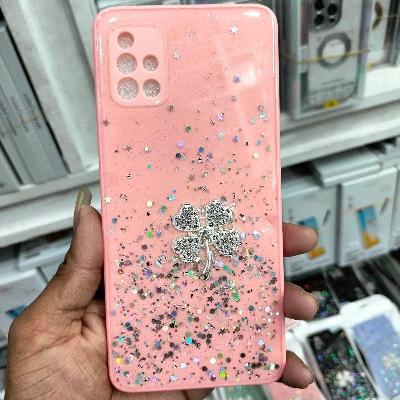 Picture of Ladies Cover For Samsung A51 Back Cover With Stone Butterfly & Glitter - Camera - Phone Back Cover