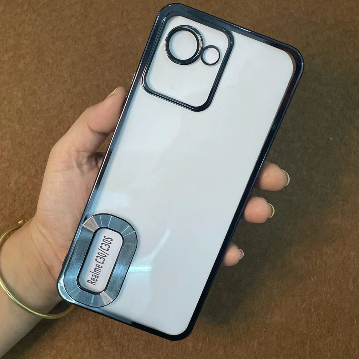 Picture of For REALME C30 / REALME C30S / Narzo 50i Prime Logo View with Camera Lens Protector Soft Slim CD Back Cover