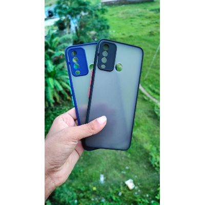 Picture of For Itel Vision 2 Plus / Itel P37 Pro Camera Lens Protected Luxurious Smoky Matte Shockproof Back Cover Case - Phone Back Cover