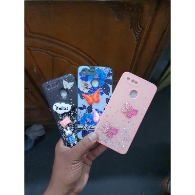 Picture of For oppo A12/A5s/F9/F9pro/A7 Glitter hd print Back Cover with Riband soft silicone case - Phone Back Cover
