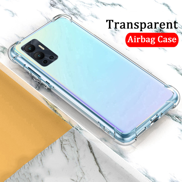 Picture of For Infinix Hot 12  Camera Protection Premium Silicone Case Crystal Clear Soft TPU Ultra-Thin Transparent Flexible Protective Mobile Phone Back Cover/cases