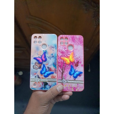 Picture of Realme C12 C15 C25 NARZO 20 Card Girls Stylish Soft Bake Cover  Hello Kitty Luxury Silicone Phone Case For Realme C12 Back Cover - Phone Back Cover - Phone - Camera