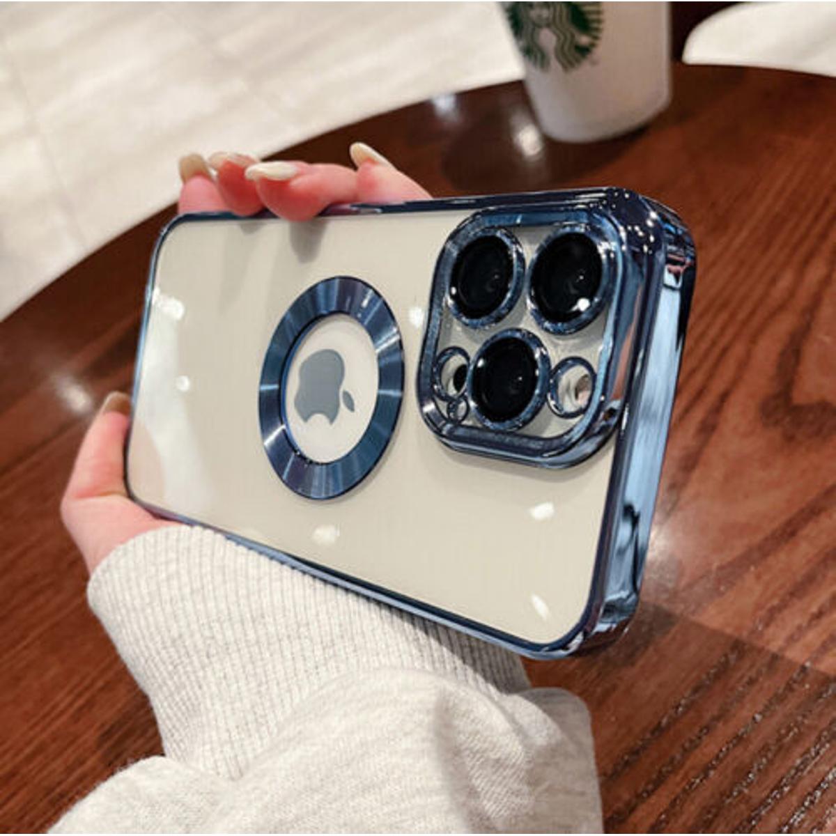 Picture of for iphone 11 PRO MAX Soft Color Borders Logo Hole With Camera Protection Clear Back Case