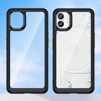 Picture of For Nothing Phone 1 Camera Protection Bumper Shockproof Clear Transparent Case Back Cover