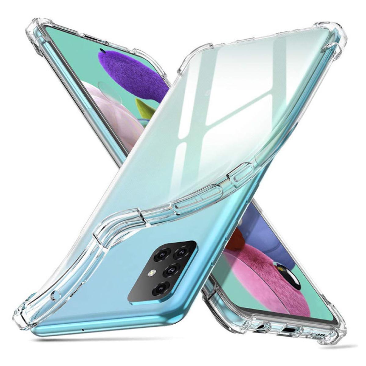 Picture of Samsung Galaxy A51 Premium Silicone Case Crystal Clear Soft TPU Ultra-Thin Transparent Flexible Protective Mobile Phone Back Cover