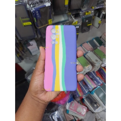 Picture of For Oneplus 9 pro Luxury Rainbow Silicone Protect Back Cover Soft Cases