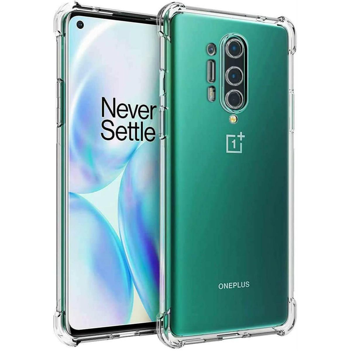 Picture of For OnePlus 8 Pro Camera Protection Premium Silicone Case Crystal Clear Soft TPU Ultra-Thin Transparent Flexible Protective Mobile Phone Back Cover
