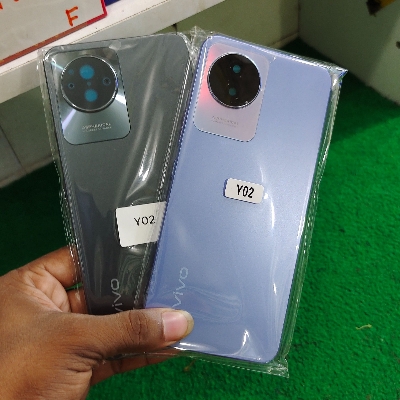 Picture of Back Panel Back Housing Body plus frame for Vivo Y02-Black (with Camera Lens Fitting)