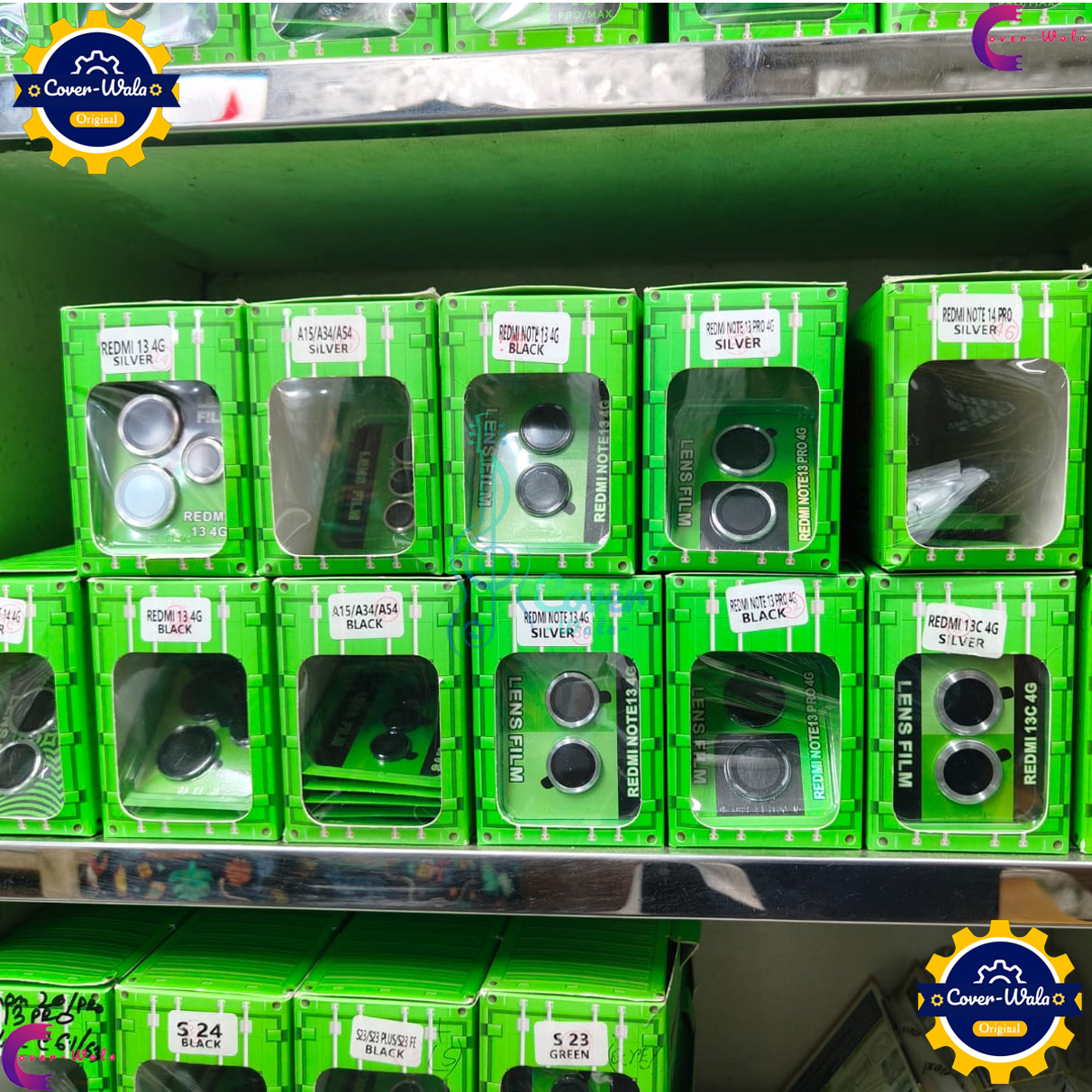 Picture of For  Redmi 13C 4G Camera Protector WSKEN Metal Ring Tempered Glass Camera Lens Protector Power by Cover Wala