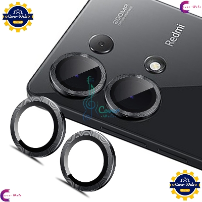Picture of For Xiaomi Redmi Note 13 Pro 4G Camera Protector WSKEN Metal Ring Tempered Glass Camera Lens Protector Power by Cover Wala