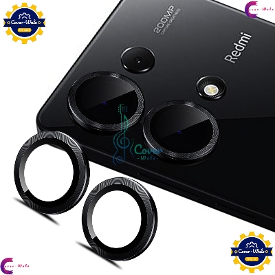 Picture of For Xiaomi Redmi Note 13 Pro 4G Camera Protector WSKEN Metal Ring Tempered Glass Camera Lens Protector Power by Cover Wala