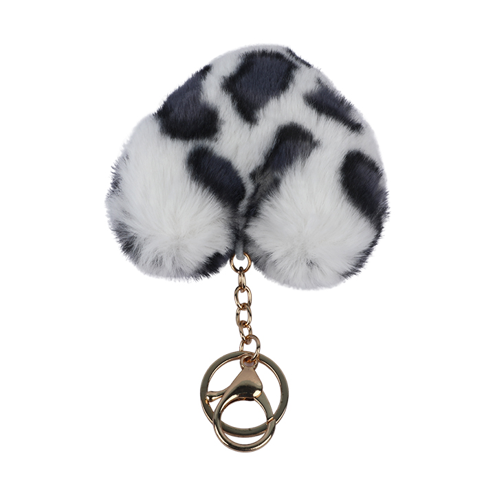 Picture of Heart Shaped Fluffy Key Chain