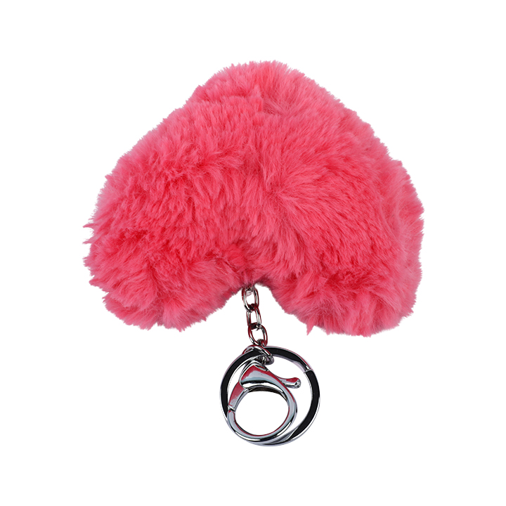 Picture of Heart Shaped Fluffy Key Chain