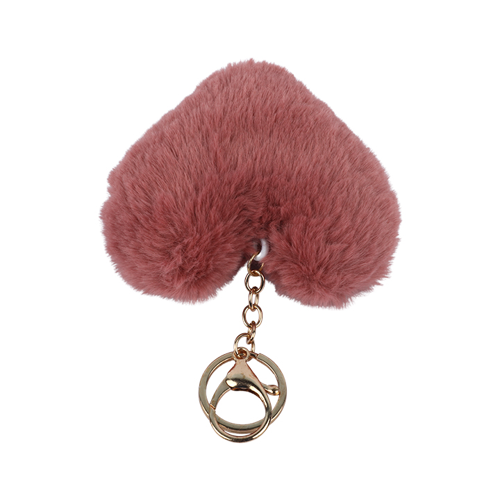 Picture of Heart Shaped Fluffy Key Chain