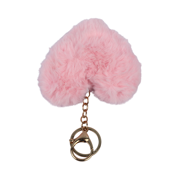 Picture of Heart Shaped Fluffy Key Chain
