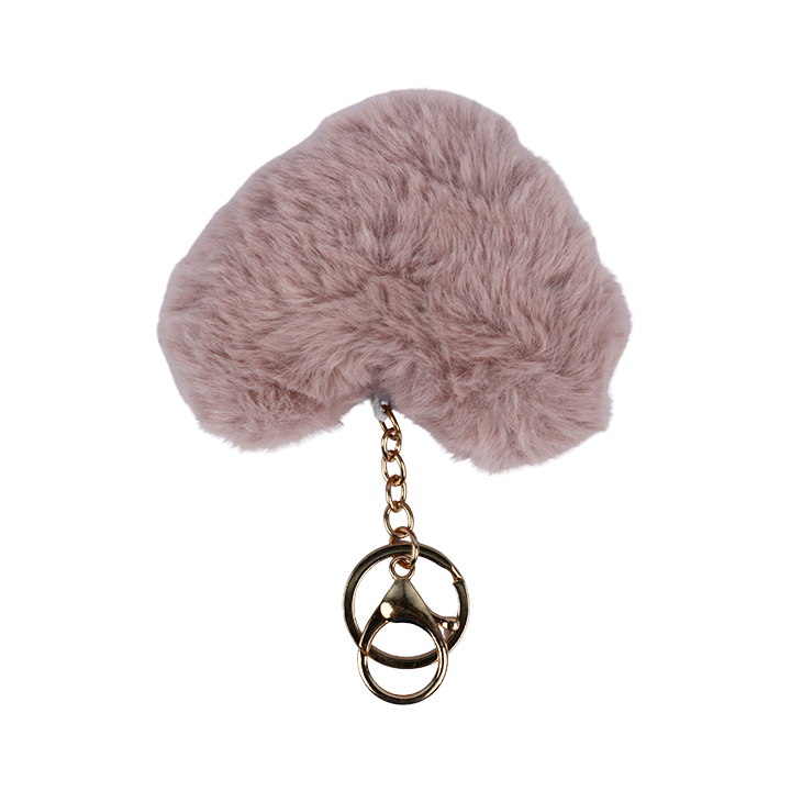 Picture of Heart Shaped Fluffy Key Chain