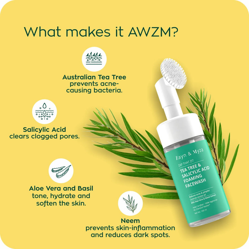 Picture of ZM Foaming Face Wash 100 ML Women Tea Tree & Salyicylic Acid BD