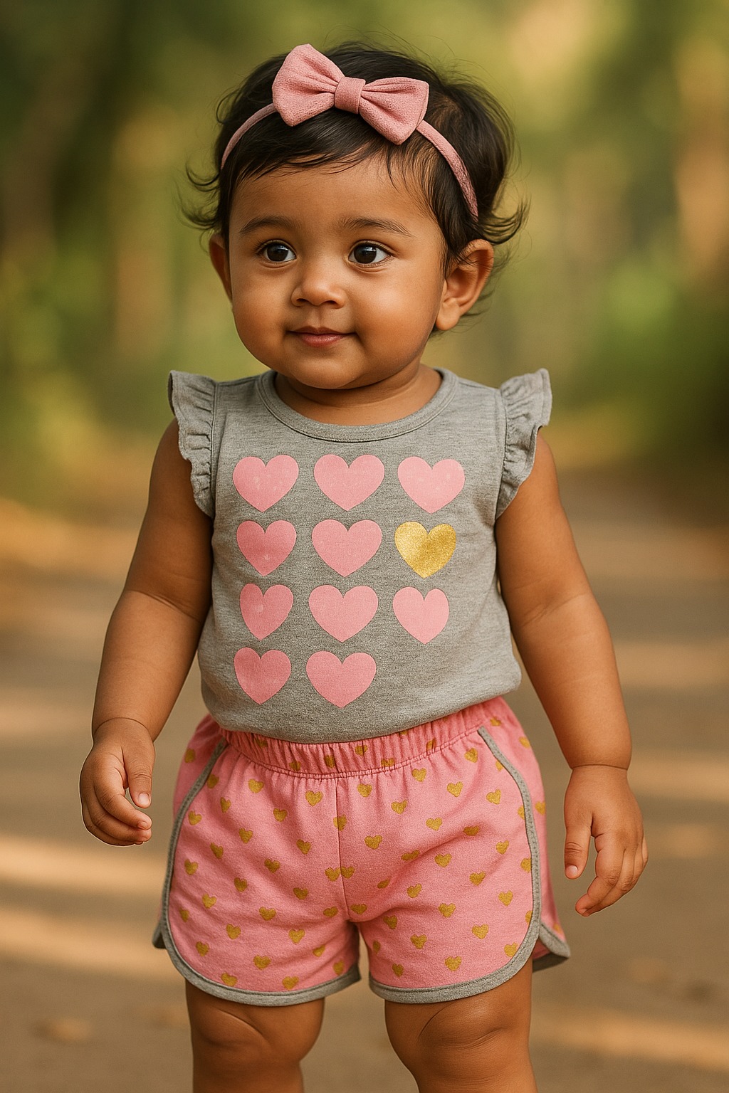 Picture of Girls Stylish Fashionable Top Buttom Set