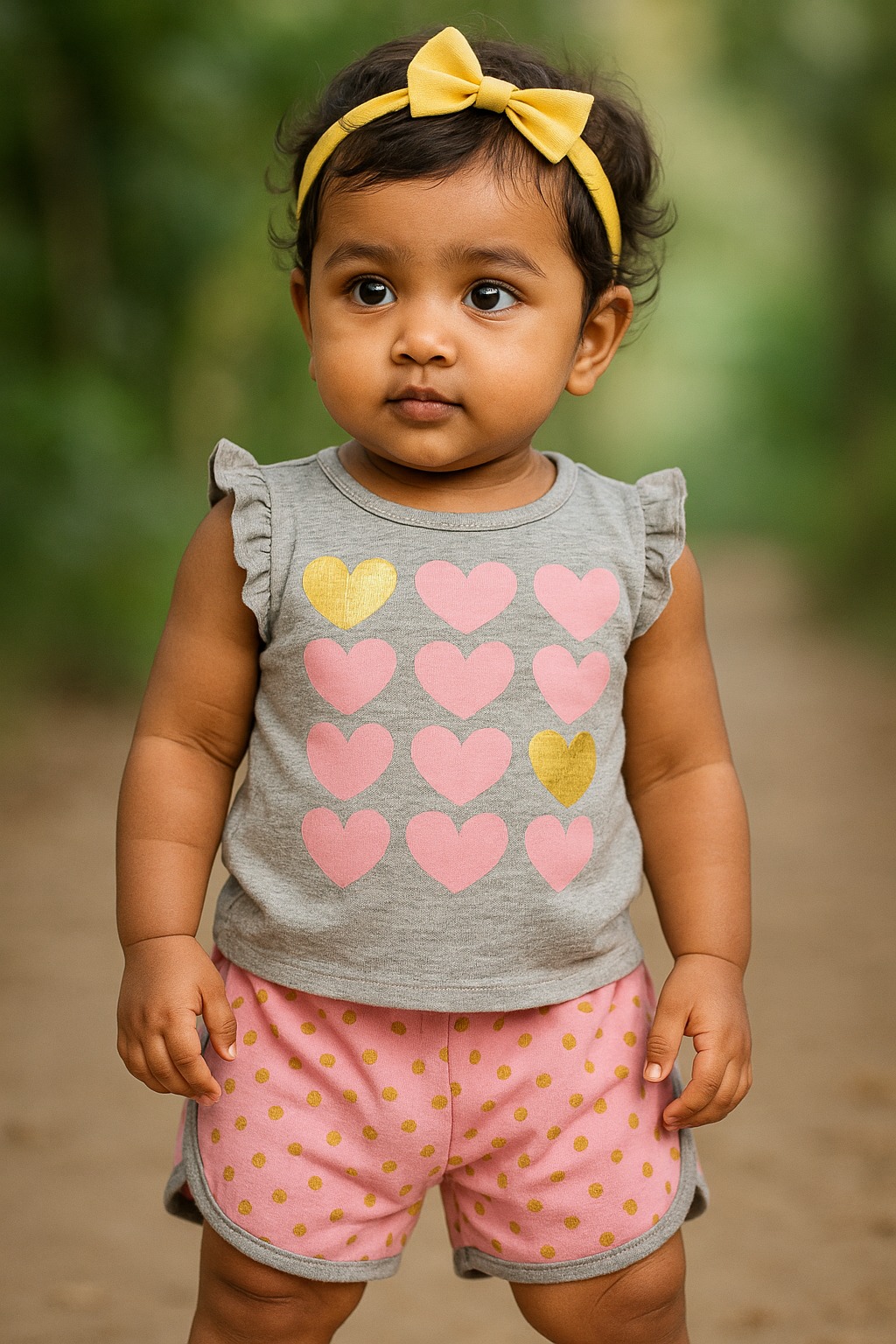 Picture of Girls Stylish Fashionable Top Buttom Set
