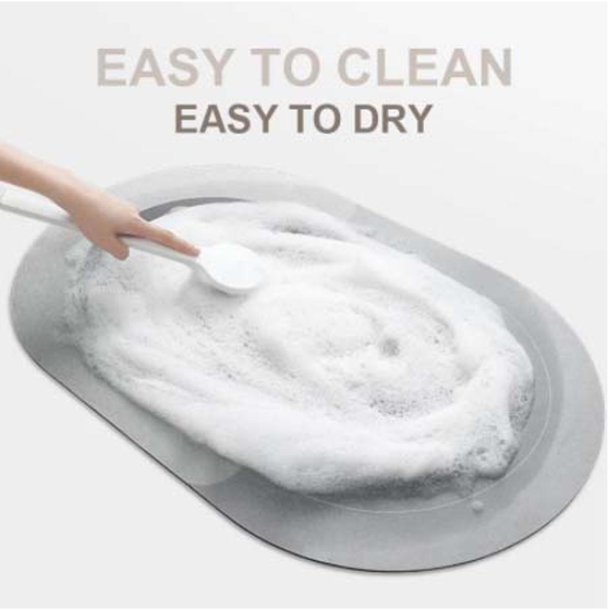 Picture of Bathroom Anti-slip Mat Diatom Mud Super Absorbent Pad Nordic Style Toilet Floor Mat Soft Diatomite Quick Drying Bathroom Carpet