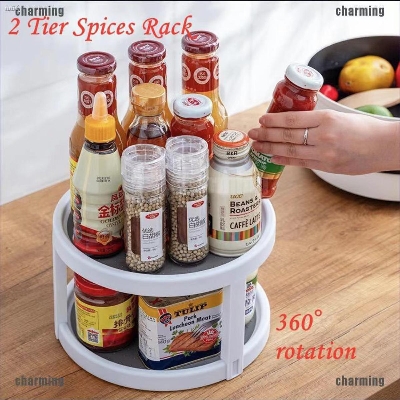 Picture of MAILTank Kitchen 360 Rotation Rack 2 Tier Storage Box Shelf