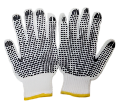 Picture of Safety Dotted Hand Gloves, Cotton Hand Gloves For Workshop (1 pair)