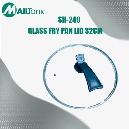 Picture of Glass Lid for Frying Pan, Fry Pan, Skillet, Pan Lid with Handle Coated in Silicone Ring ,32cm