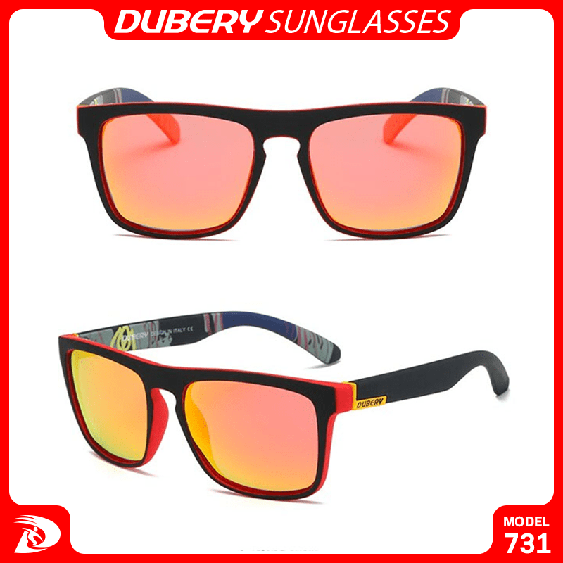 DUBERY HD Polarized Sunglass UV400 Protected With Anti-Reflective Inner Coating Mirror Shaded Fashion Sunglass Suitable For Travel, Sports & Outdoors